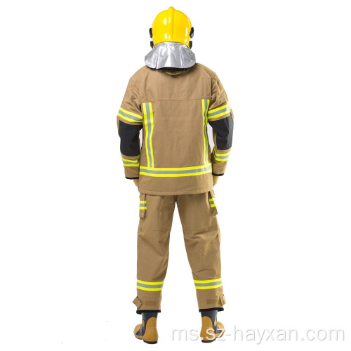 Pakaian Seragam Fireman dengan Pakaian Kerja Pita Reflektif